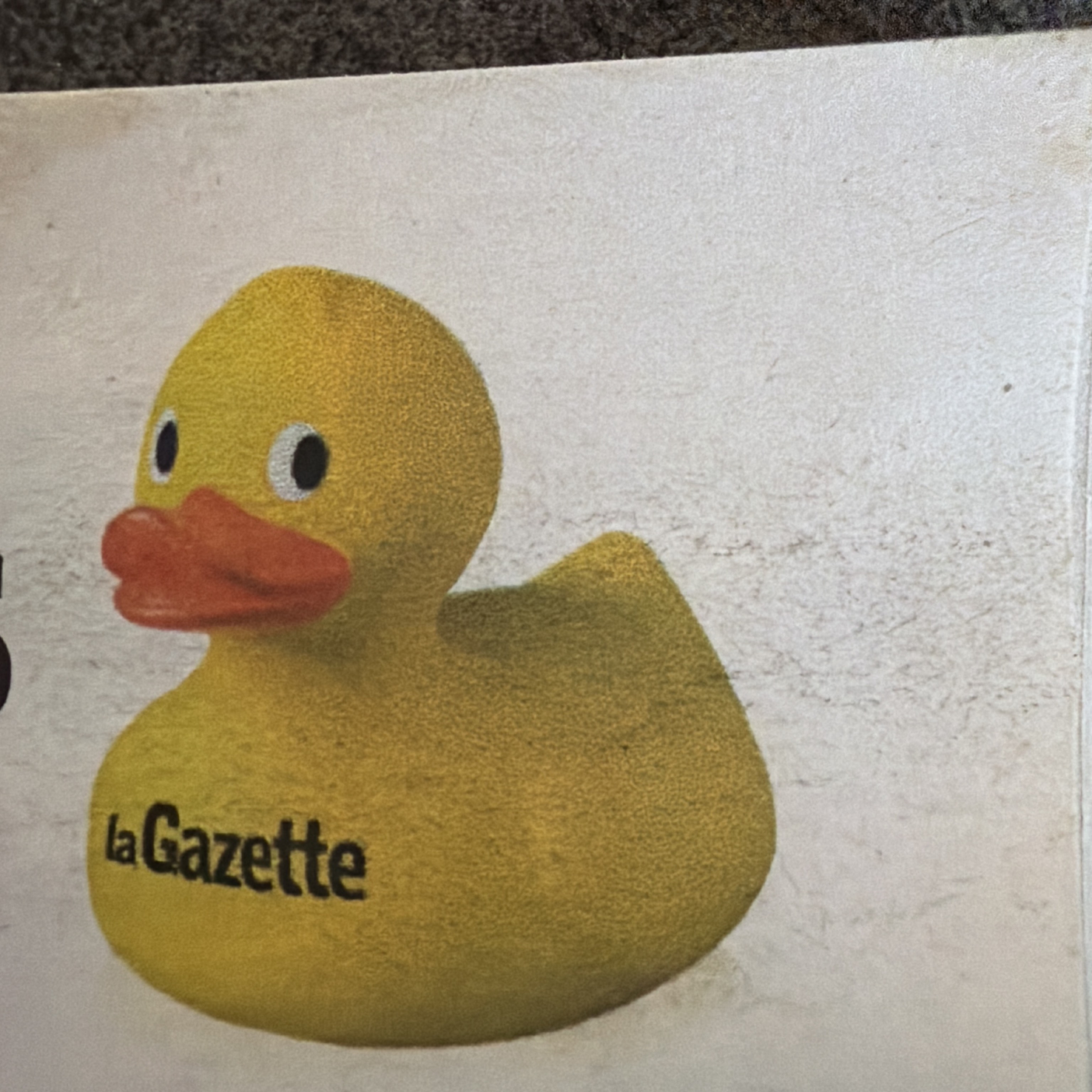 Canard en caoutchouc La Gazette