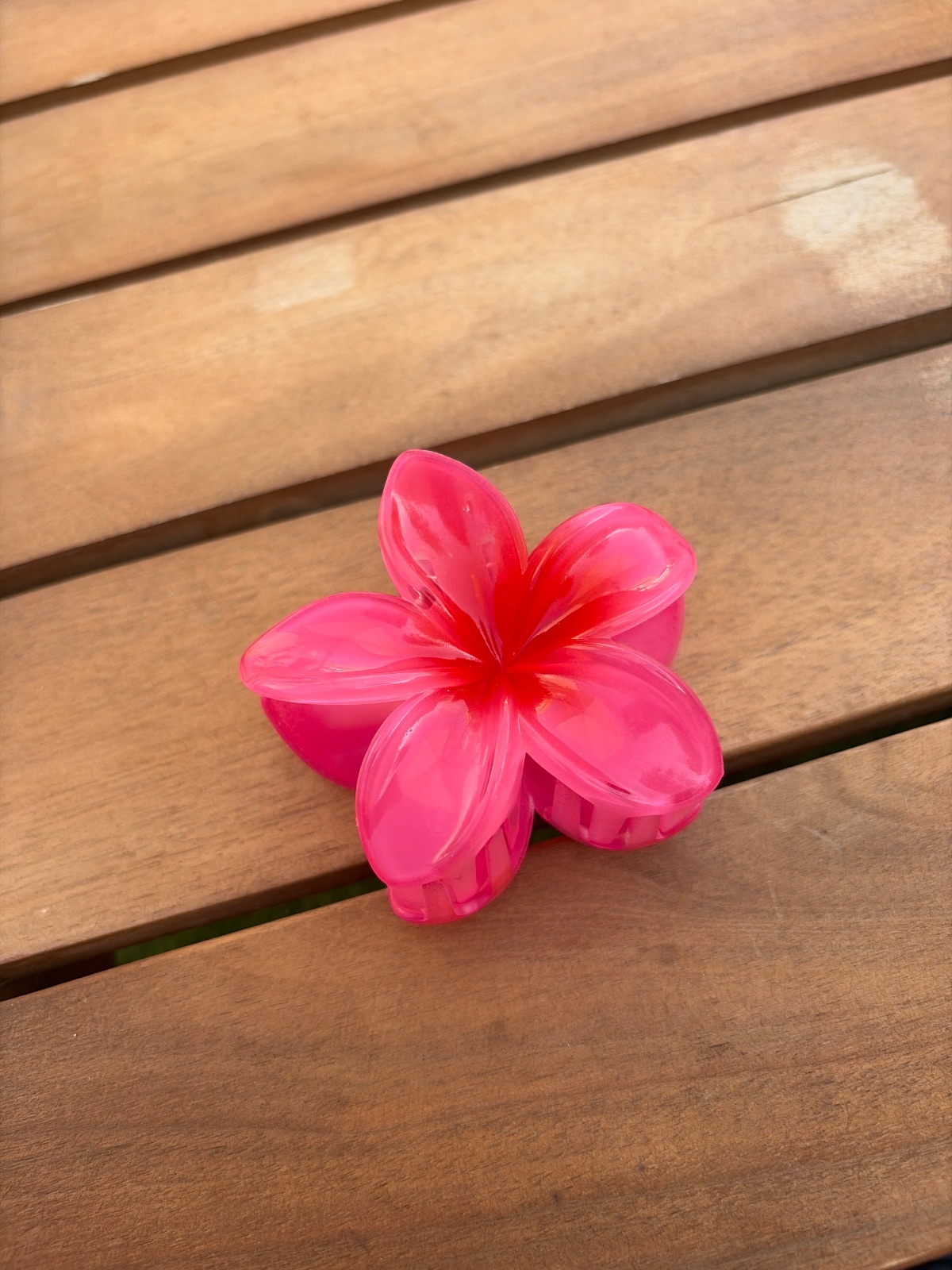 Pince cheveux fleur rose