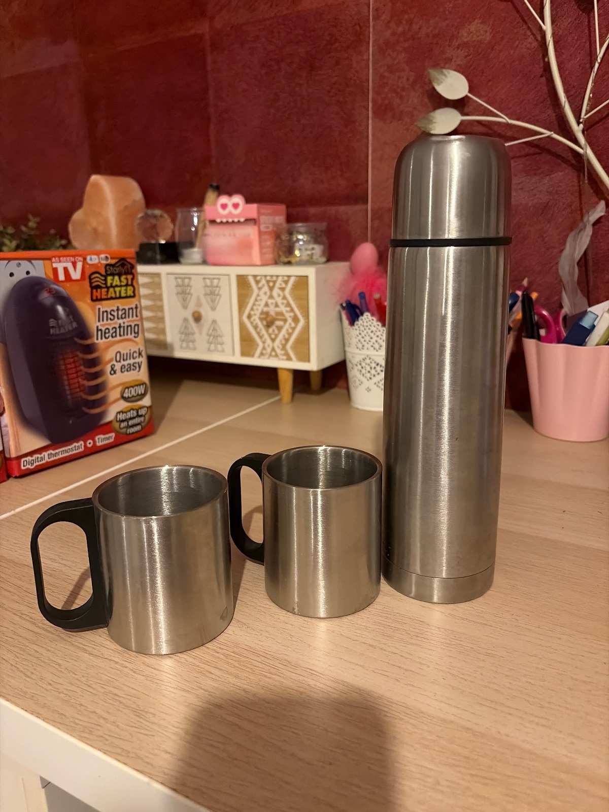 Bouteille Thermos Inox et ses 2 tasses