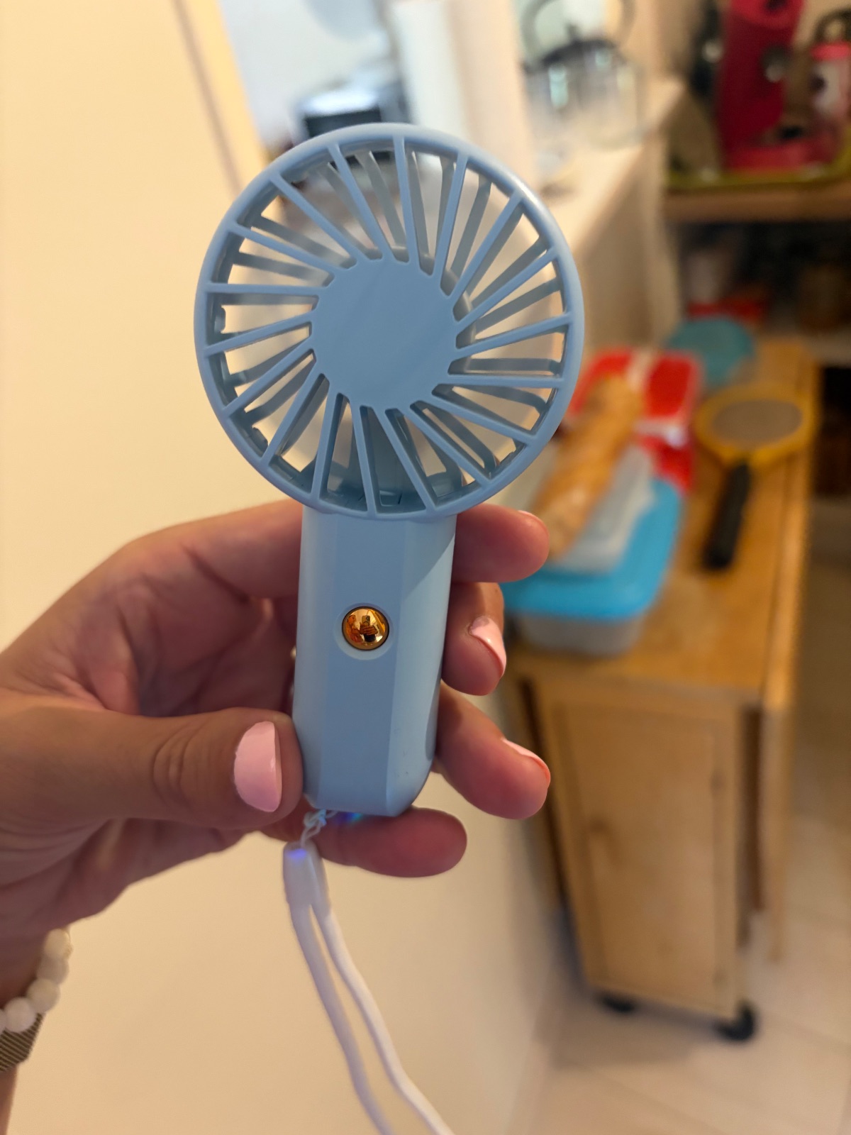 Mini ventilateur portable bleu