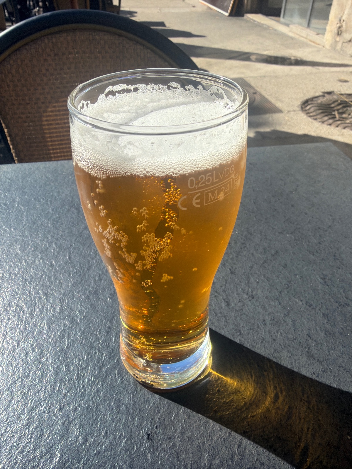 Verre de bière blonde 25cl