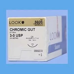 LOOK Chromic Gut Suture, 3-0, 27 in, C-6
