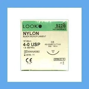 LOOK Nylon Suture, 4/0, 18", C-6