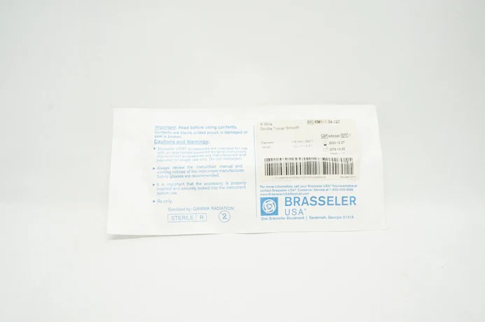 Brasseler Smooth K-Wire, Double Trocar, 0.062 in x 4.0 in, Each