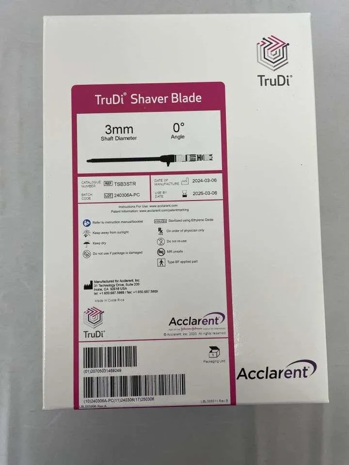 Acclarent Shaver Blade, 3 mm Shaft Diameter, Box of 5