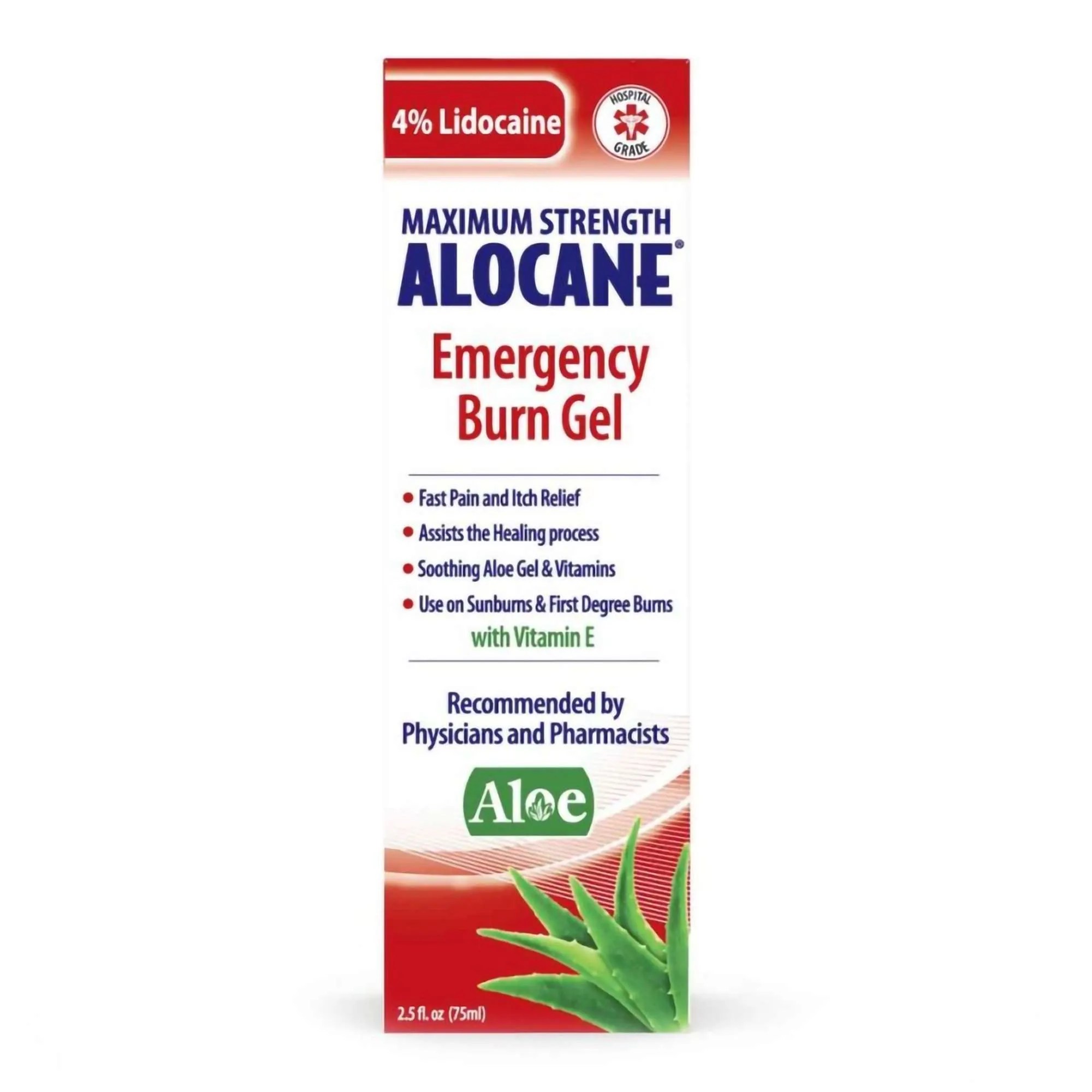 Alocane Maximum Strength Burn Relief Gel, 2.5 oz Tube