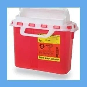 BD Sharps Collector, 5.4 qt, Horizontal Entry