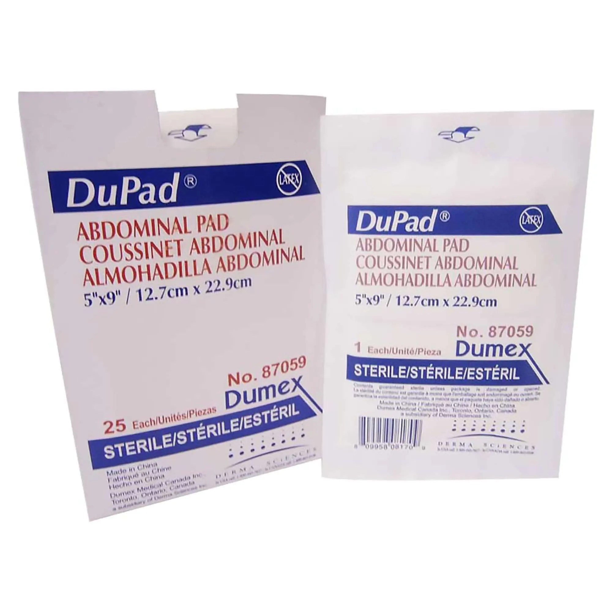 Gentell (87059) Abdominal Pads DuPad® 5 X 9 Inch Sterile, 25/box