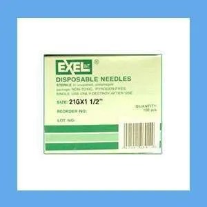 Exel Hypodermic Needle, 21G x 1-1/2 in