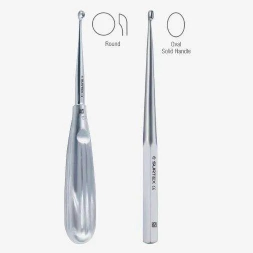 Equus Spratt Brun Bone Curette, 6.5 in
