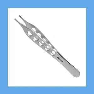 gSource 4 3/4" Adson-Brown Tissue Forceps, 7 x 7 Teeth, Fenestrated GS17.1925