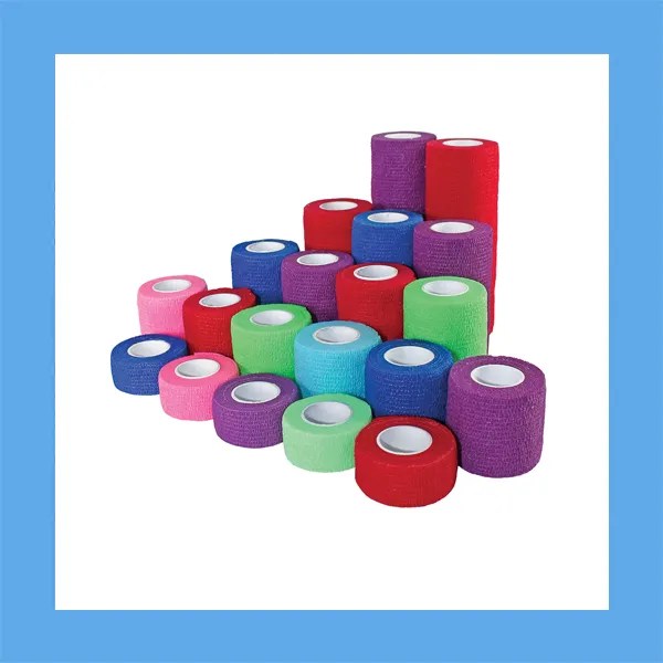 Med-Pride Self Adherent Cohesive Wrap | 1" x 5 Yds | Rainbow | 5 Color | Similar To Sensi-Wrap-And-CoFlex | 30/box MPR-65011