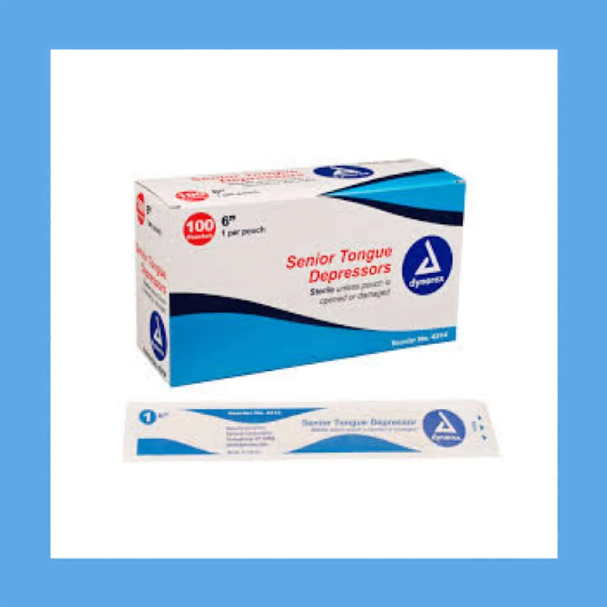 TONGUE DEPRESSOR STERILE 6" WOOD 100/BOX