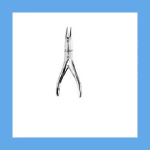 gSource Boehler Bone Forceps, 5-3/4 in, Curved, Delicate, Double Action