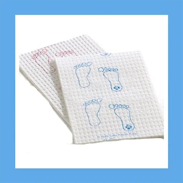 Graham Foot Print Towels, 3-Ply Polyback, 13.5 x 18 in
