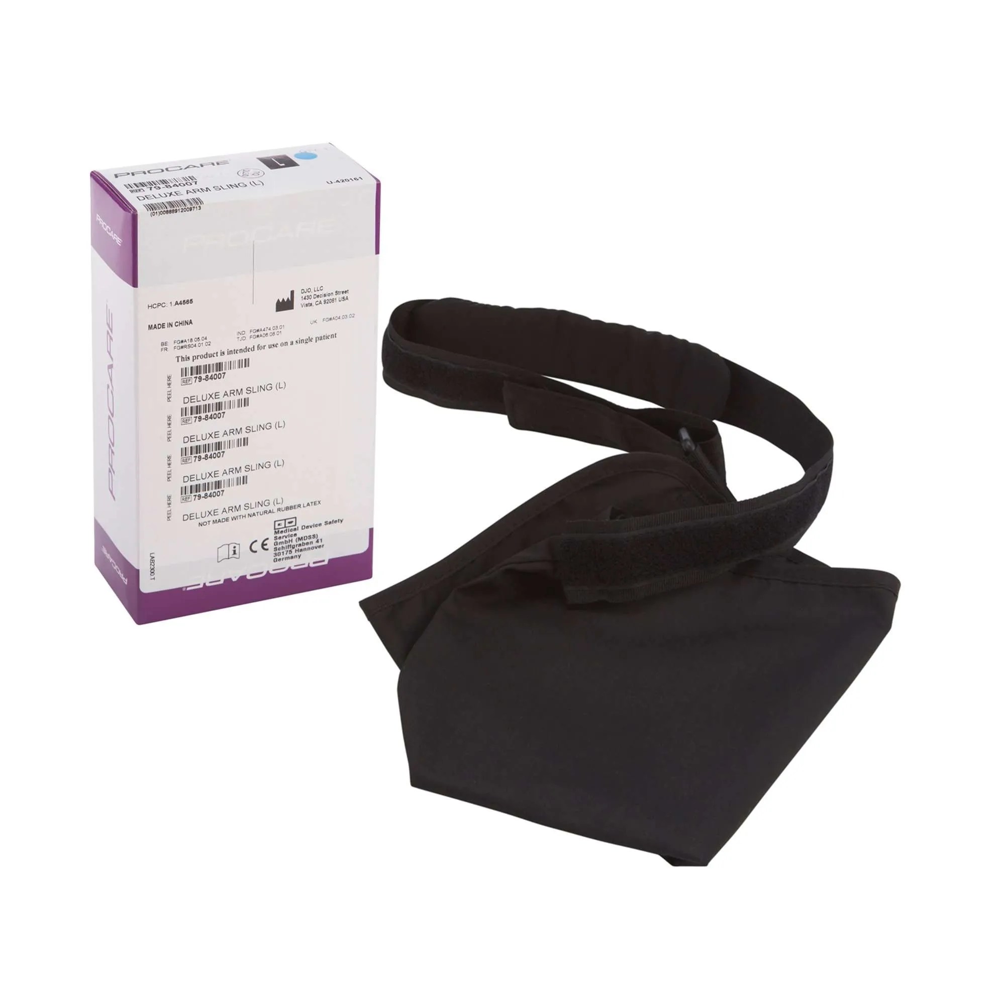 DJO Deluxe Envelope Arm Sling, Adult, Cotton/Polyester, 8.5 x 18 in, Large