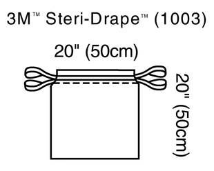3M Steri-Drape Isolation Bag, 50 cm x 50 cm, Box of 10