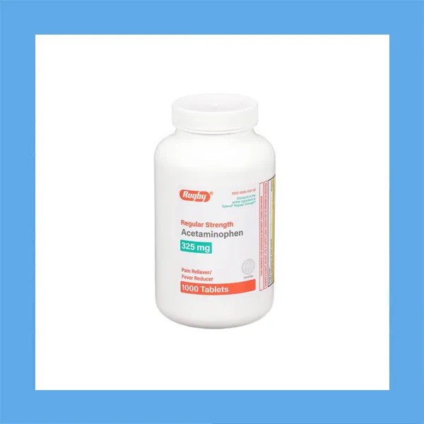 Rugby Regular Strength Acetaminophen | 325 mg | Pain Reliver | Fever Reducer | 1000 tablets | 1/bottle 0536-1327-10