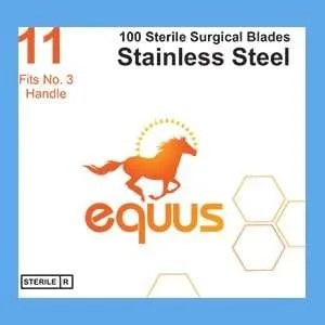 Equus Sterile Surgical Blades, #11, 100/Box