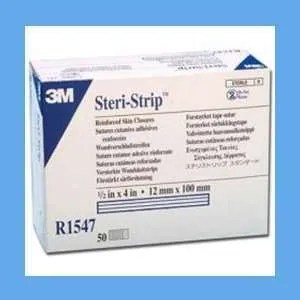 3M Steri-Strip Skin Closures, 1/2 in x 4 in, 50/Box