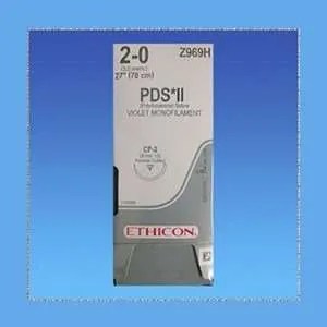 Ethicon PDS II Suture, Violet, 2-0, 27 in, CP-2
