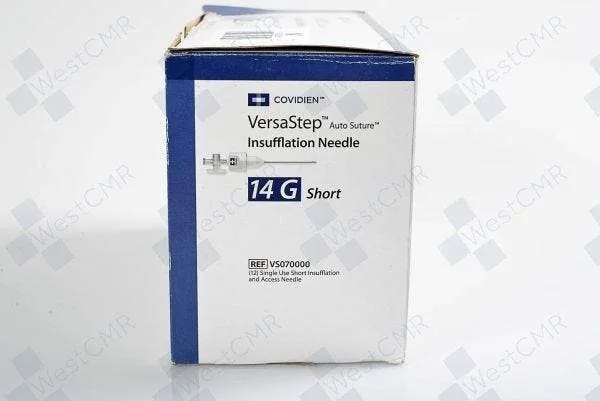 Covidien Needle, 14 Ga, Short, 70 mm, for Laparoscopy Insufflation/Access, Single-Use, for VersaStep Bladeless Trocars, Box of 12