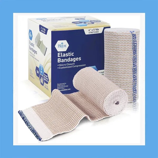 Med-Pride Self Closure Elastic Bandages, Wrap | 4" x 5 yds | Tan | 4 Roll/box MPR-60924