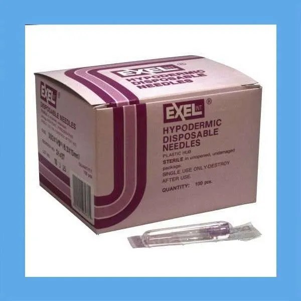 Exel Hypodermic Needle, 30G x 1/2 in