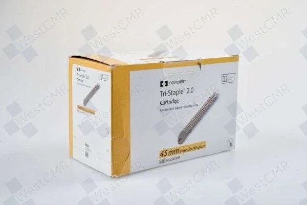 Covidien Cartridge with Tri-Staple Technology, 45 mm, Vascular/Medium Tissue Thickness, for Signia Intelligent Loading Units, Box of 12