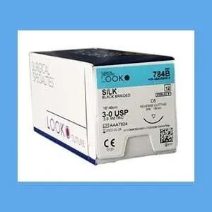 Look Silk Suture, 3-0, 18", C-6 L784B