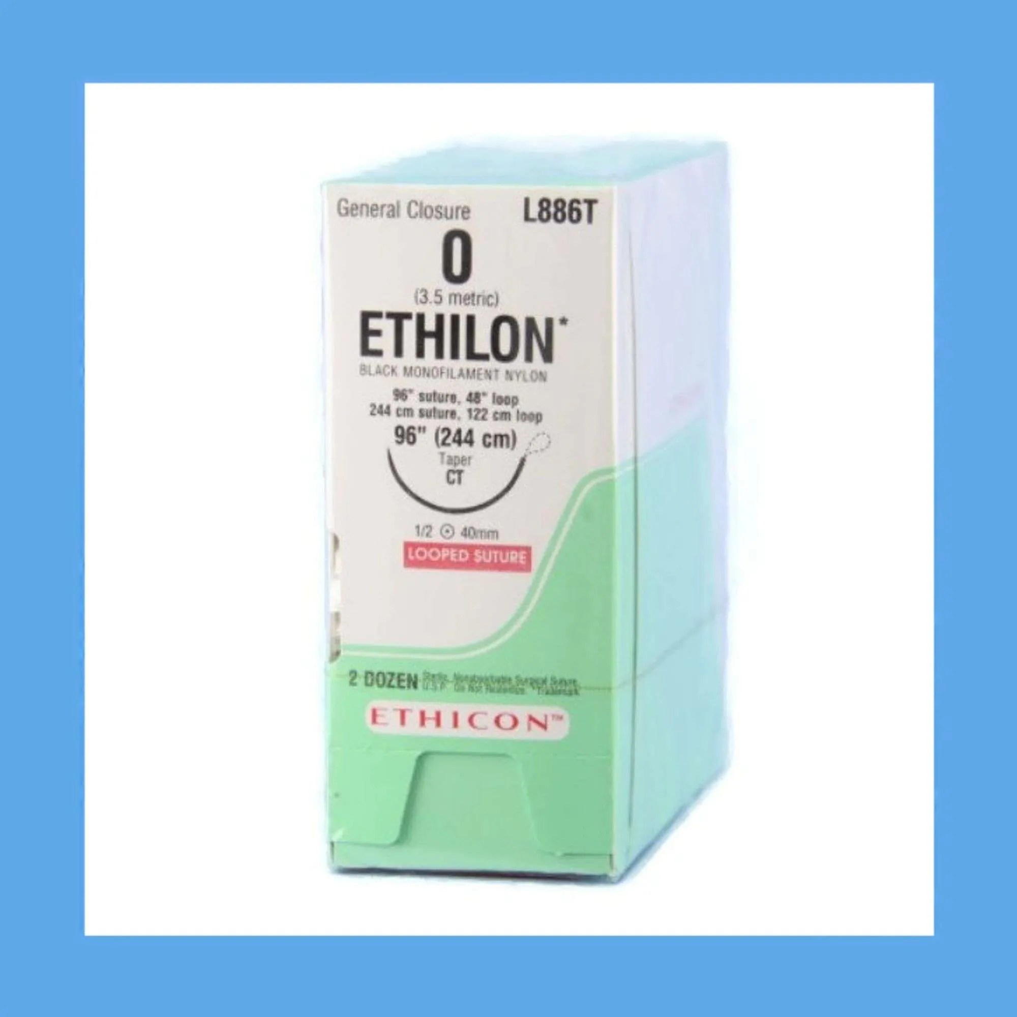 ETHICON ETHILON 0 CT 96 (24/ CT)