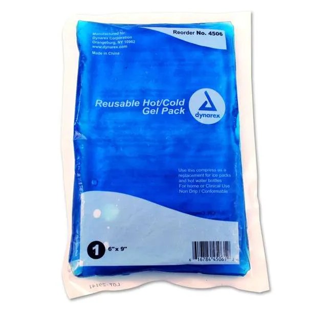 Dynarex Reusable Hot/Cold Gel Packs6"x9" 12/Case