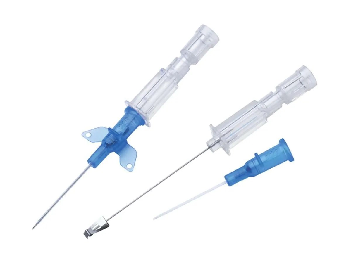 B. Braun Introcan Safety Peripheral IV Catheter, 20 Gauge, 1-1/4 in, Polyurethane, Winged Hub, Non-Blood Control, Passive Safety, Box of 50