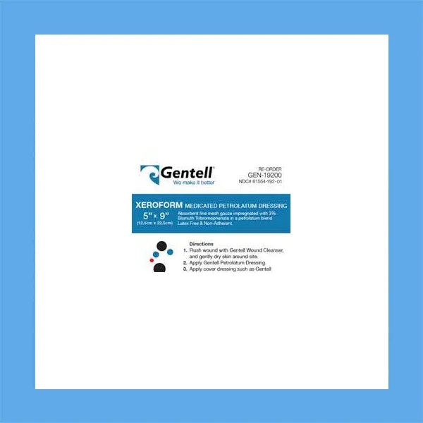 Gentell Xeroform Petrolatum Gauze, 1 x 8 in Strips
