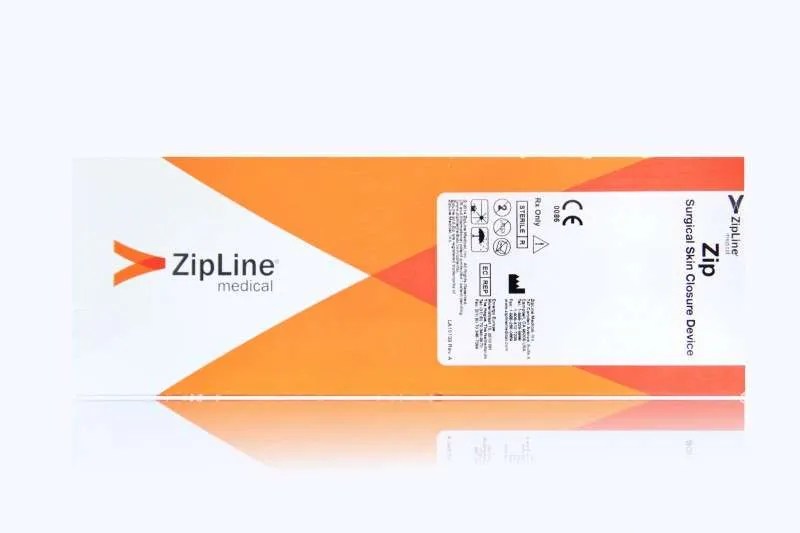 Stryker Zipline Medical Skin Closure Zip Strip, 1 in x 4 cm, Plastic Zip-Close Strip, Translucent, Box of 10
