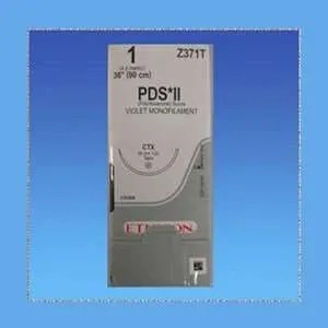 Ethicon PDS II Suture, Violet, 1-0, 36 in, CTX Needle