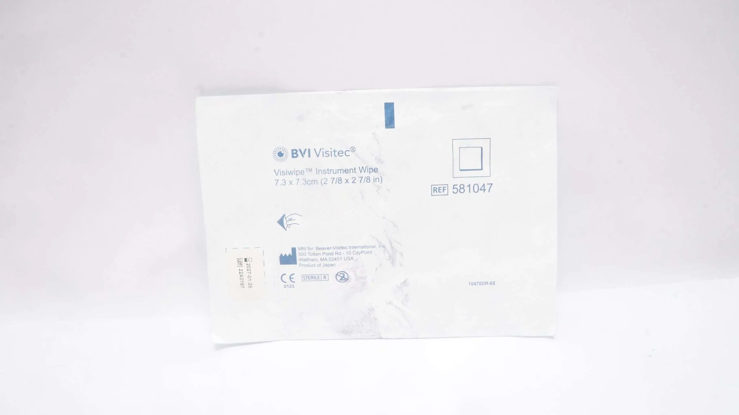 BVI Instrument Wipe, 2 7/8 in x 2 7/8 in, Box of 20