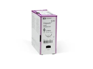 Covidien Polysorb Braided Absorbable Suture, Size 2-0, 3 Metric, 30 in, Box of 36
