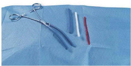 Aspen Surgical Clamp Cover, Blue, 7.6 x 130 mm, Box of 20