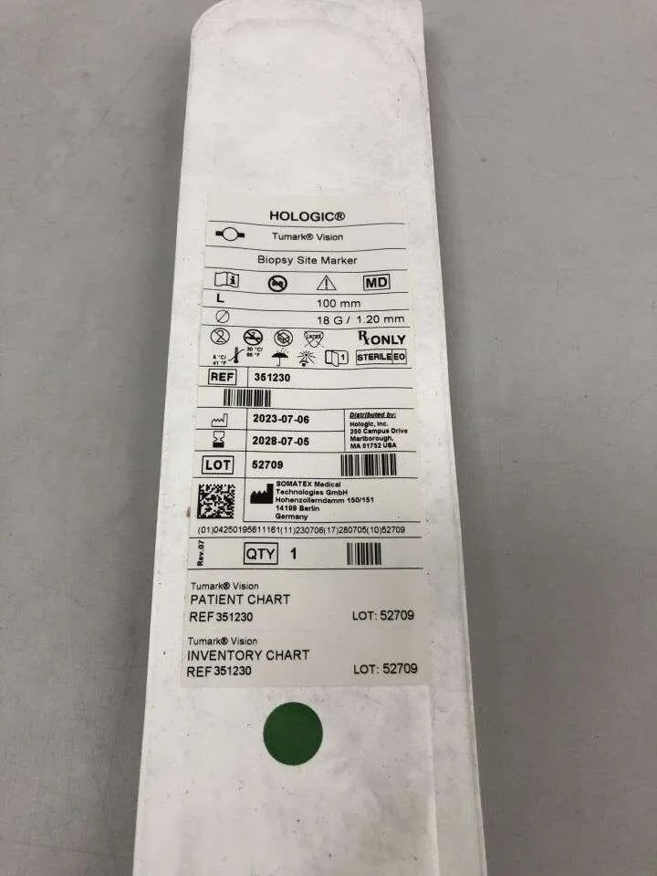 Hologic TUMARK VISION Biopsy Marker, Ultrasound, 18 Ga x 100 mm, Box of 10