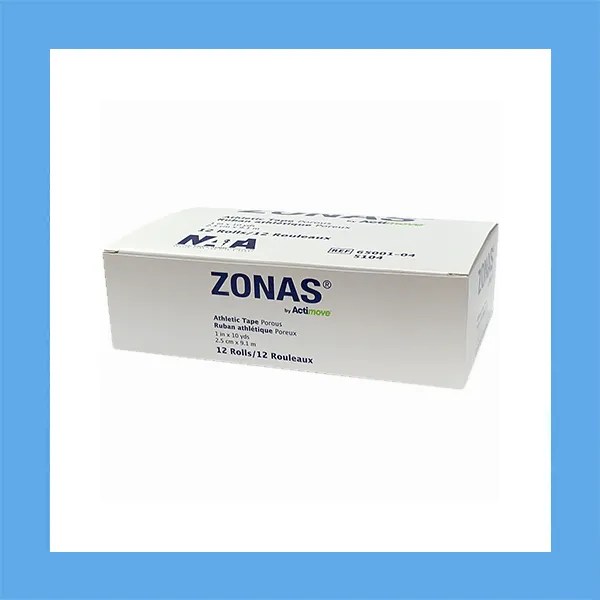 Zonas Athletic Tape, 1 in x 10 yd, White