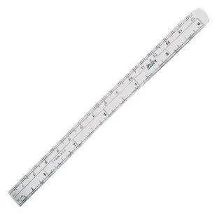Miltex 18-660 Stainless Steel Flexible Ruler without Clip, 6" MX18-660