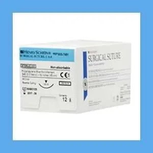 Henry Schein Polypropylene Suture, 3-0, 18 in, DS-18 Needle, Blue