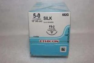 Ethicon Silk Suture, 5-0, 18 in, FS-2
