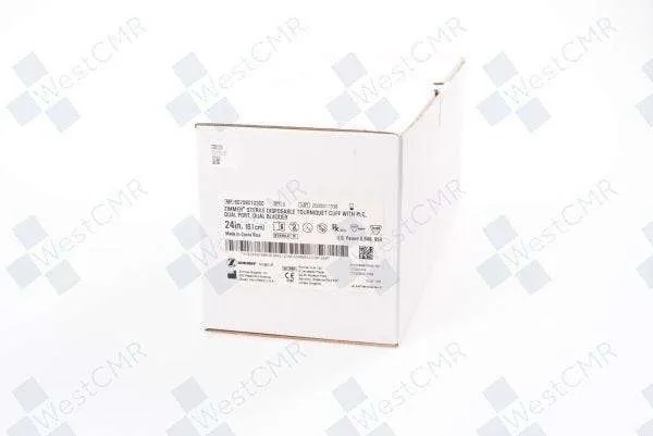 Zimmer Tourniquet Cuff, 24 in L x 4 in W, Dual Port, Dual Bladder, Positive Lock Connection, Box of 5