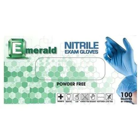Emerald Nitrile Exam Gloves, Powder-Free, Non-Sterile