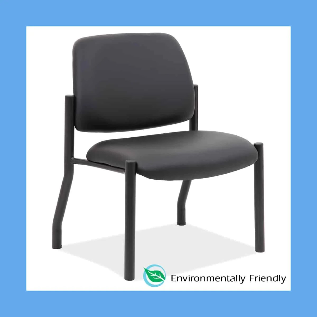 Armless Guest Chair, Black Frame