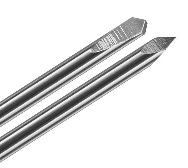 Brasseler Smooth K-Wire, Double Trocar, 3-Sided Point on Both Ends, 4 in L x 0.045 in Diameter, Sterile, Each