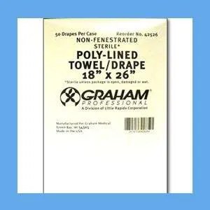 Dynarex Disposable Sterile Drapes, Non-Fenestrated, 18 x 26 in