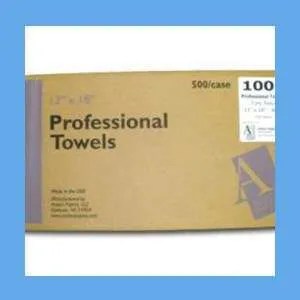 TIDI Professional Towels, White, 3-Ply Tissue, 13 x 18 in